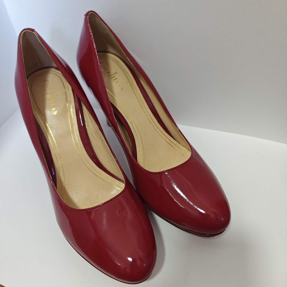 Cole Haan Red Patent Leather Heels Size 9 B